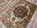 Indian Rug Hand Knotted Oriental Rug Fine Serapi 6'0x4'0