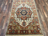 Indian Rug Hand Knotted Oriental Rug Fine Serapi 6'0x4'0