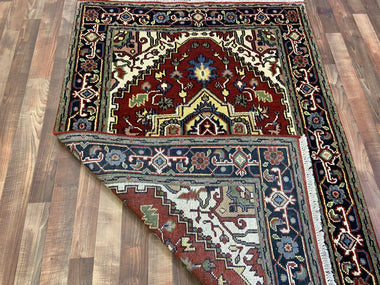 Indian Rug Hand Knotted Oriental Rug Fine Serapi 6'0x4'0