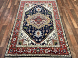 Indian Rug Hand Knotted Oriental Rug Fine Serapi 6'0x4'1