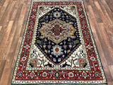 Indian Rug Hand Knotted Oriental Rug Fine Serapi 6'0x4'1
