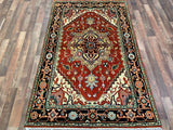 Indian Rug Hand Knotted Oriental Rug Fine Serapi 6'2x4'0