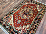 Indian Rug Hand Knotted Oriental Rug Fine Serapi 6'2x4'0
