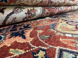 Indian Rug Hand Knotted Oriental Rug Fine Serapi 7'8x9'9
