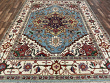 Indian Rug Hand Knotted Oriental Rug Fine Serapi 7'9x10'3