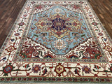 Indian Rug Hand Knotted Oriental Rug Fine Serapi 7'9x10'3