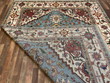 Indian Rug Hand Knotted Oriental Rug Fine Serapi 7'9x10'3