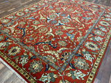 Indian Rug Hand Knotted Oriental Rug Fine Serapi 8'0x10'0