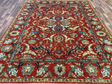 Indian Rug Hand Knotted Oriental Rug Fine Serapi 8'0x10'0