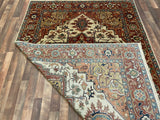 Indian Rug Hand Knotted Oriental Rug Fine Serapi 8'10x6'0
