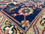 Indian Rug Hand Knotted Oriental Rug Fine Serapi 9'0x12'0