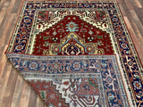 Indian Rug Hand Knotted Oriental Rug Fine Serapi 9'0x5'10