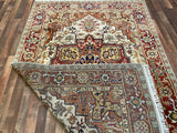 Indian Rug Hand Knotted Oriental Rug Fine Serapi 9'0x5'9