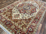 Indian Rug Hand Knotted Oriental Rug Fine Serapi 9'0x5'9