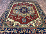 Indian Rug Hand Knotted Oriental Rug Fine Serapi 9'10x12'0