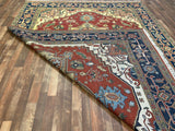 Indian Rug Hand Knotted Oriental Rug Fine Serapi 9'10x12'0