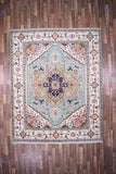 Indian Rug Hand Knotted Oriental Rug Fine Serapi 9'10x8'0