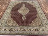 Indian Rug Hand Knotted Oriental Rug Fine Silk Touch Tabriz 10'0x5'0