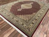 Indian Rug Hand Knotted Oriental Rug Fine Silk Touch Tabriz 10'0x5'0