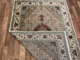 Indian Rug Hand Knotted Oriental Rug Fine Silk Touch Tabriz 6'0x4'0