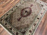 Indian Rug Hand Knotted Oriental Rug Fine Silk Touch Tabriz 6'0x4'0