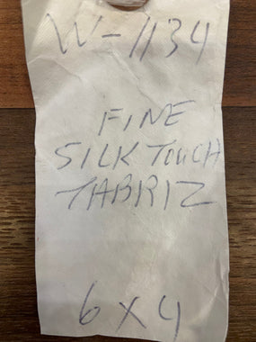 Indian Rug Hand Knotted Oriental Rug Fine Silk Touch Tabriz 6'0x4'0