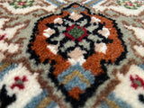 Indian Rug Hand Knotted Oriental Rug Fine Silk Touch Tabriz 6'6x6'6