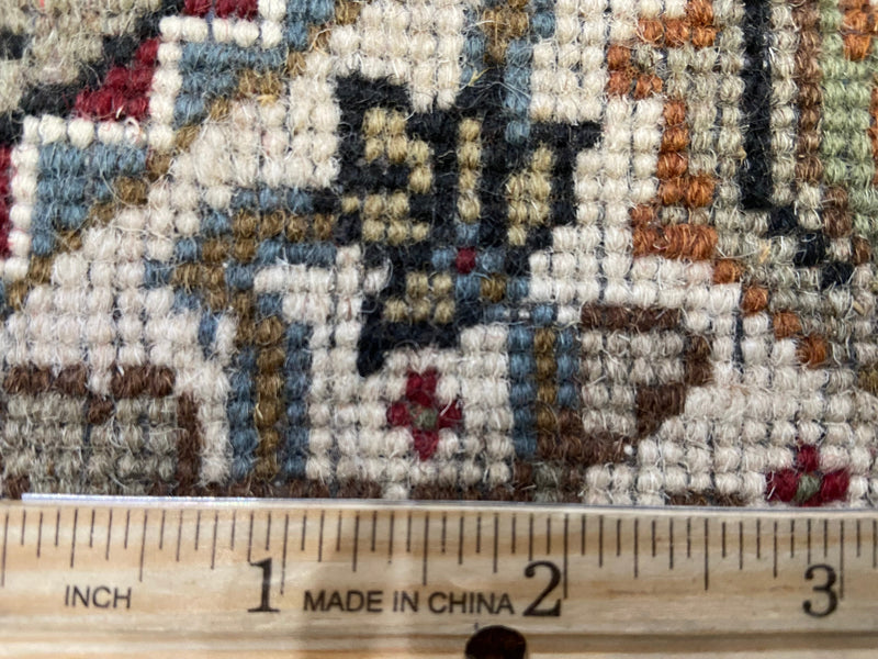 Indian Rug Hand Knotted Oriental Rug Fine Silk Touch Tabriz 6'6x6'6