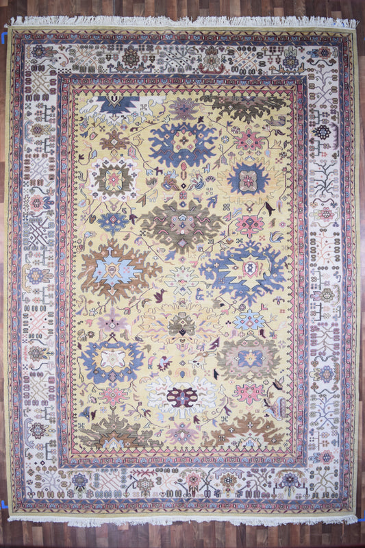 Indian Rug Hand Knotted Oriental Rug Fine Soltan ABAD 13'8x9'9