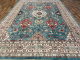 Indian Rug Hand Knotted Oriental Rug Fine Tabriz 10'0x14'0