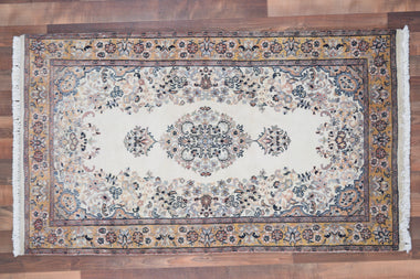 Indian Rug Hand Knotted Oriental Rug Fine Tabriz 5'0x3'0