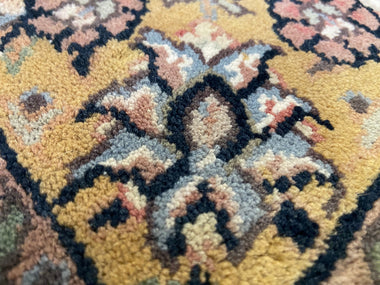 Indian Rug Hand Knotted Oriental Rug Fine Tabriz 5'0x3'0