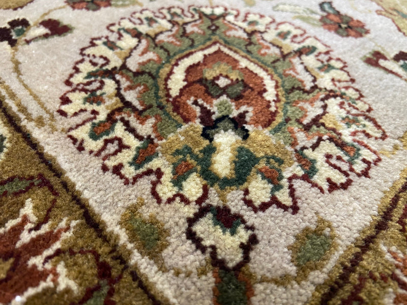 Indian Rug Hand Knotted Oriental Rug Fine Tabriz 5'10x8'10