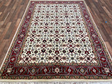 Indian Rug Hand Knotted Oriental Rug Fine Tabriz 8'0x5'9