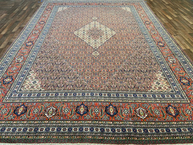Indian Rug Hand Knotted Oriental Rug Fine Tabriz 9'10x14'1