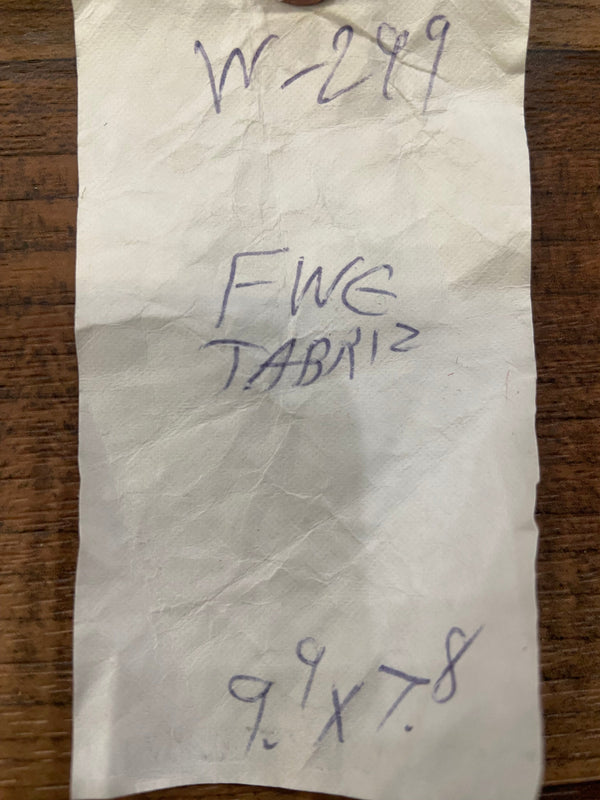 Indian Rug Hand Knotted Oriental Rug Fine Tabriz 9'9x7'8