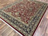 Indian Rug Hand Knotted Oriental Rug Fine Tabriz 9'9x7'8