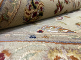 Indian Rug Hand Knotted Oriental Rug Fine Tabriz Silk Flowers 4'10x2'10
