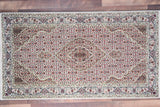 Indian Rug Hand Knotted Oriental Rug Fine Tabriz Silk Touch 5'7x3'0