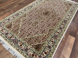 Indian Rug Hand Knotted Oriental Rug Fine Tabriz Silk Touch 5'7x3'0