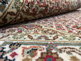 Indian Rug Hand Knotted Oriental Rug Fine Tabriz Silk Touch 5'7x3'0