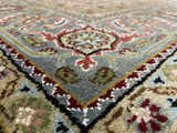 Indian Rug Hand Knotted Oriental Rug Fine Tabriz with Silk 13'8x10'0