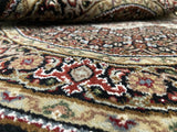Indian Rug Hand Knotted Oriental Rug Fine Tabriz with Silk 3'0x3'0