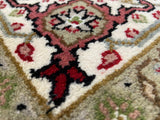 Indian Rug Hand Knotted Oriental Rug Fine Tabriz with Silk 4'1x6'2