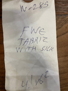 Indian Rug Hand Knotted Oriental Rug Fine Tabriz with Silk 4'1x6'2