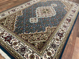 Indian Rug Hand Knotted Oriental Rug Fine Tabriz with Silk 5'3x3'0
