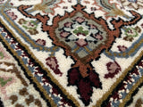 Indian Rug Hand Knotted Oriental Rug Fine Tabriz with Silk 6'3x6'3