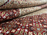 Indian Rug Hand Knotted Oriental Rug Fine Tabriz with Silk 9'0x12'0