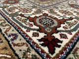 Indian Rug Hand Knotted Oriental Rug Fine Tabriz with Silk 9'10x6'8