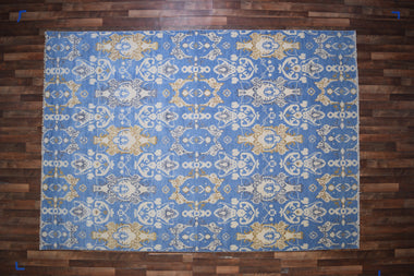 Indian Rug Hand Knotted Oriental Rug Fine Turkish Knot Oushak 8'0x11'3